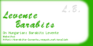 levente barabits business card